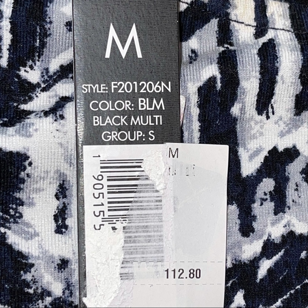 Nic+Zoe Black Multi Faux Wrap Midi Dress NWT M - Picture 13 of 16